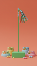 Fresh mint patterned cat teaser wand